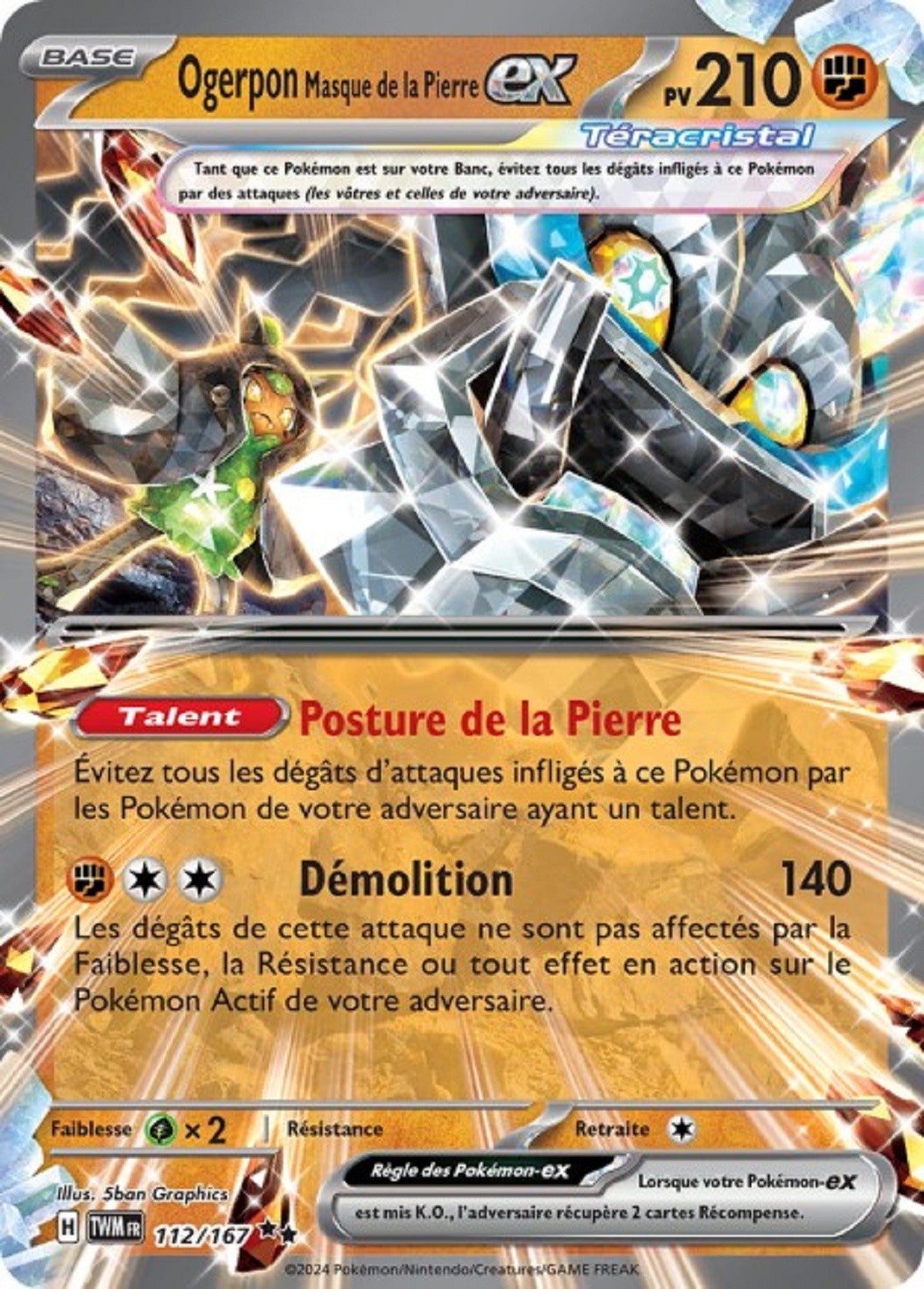Ogerpon Masque de la Pierre ex - 112/167