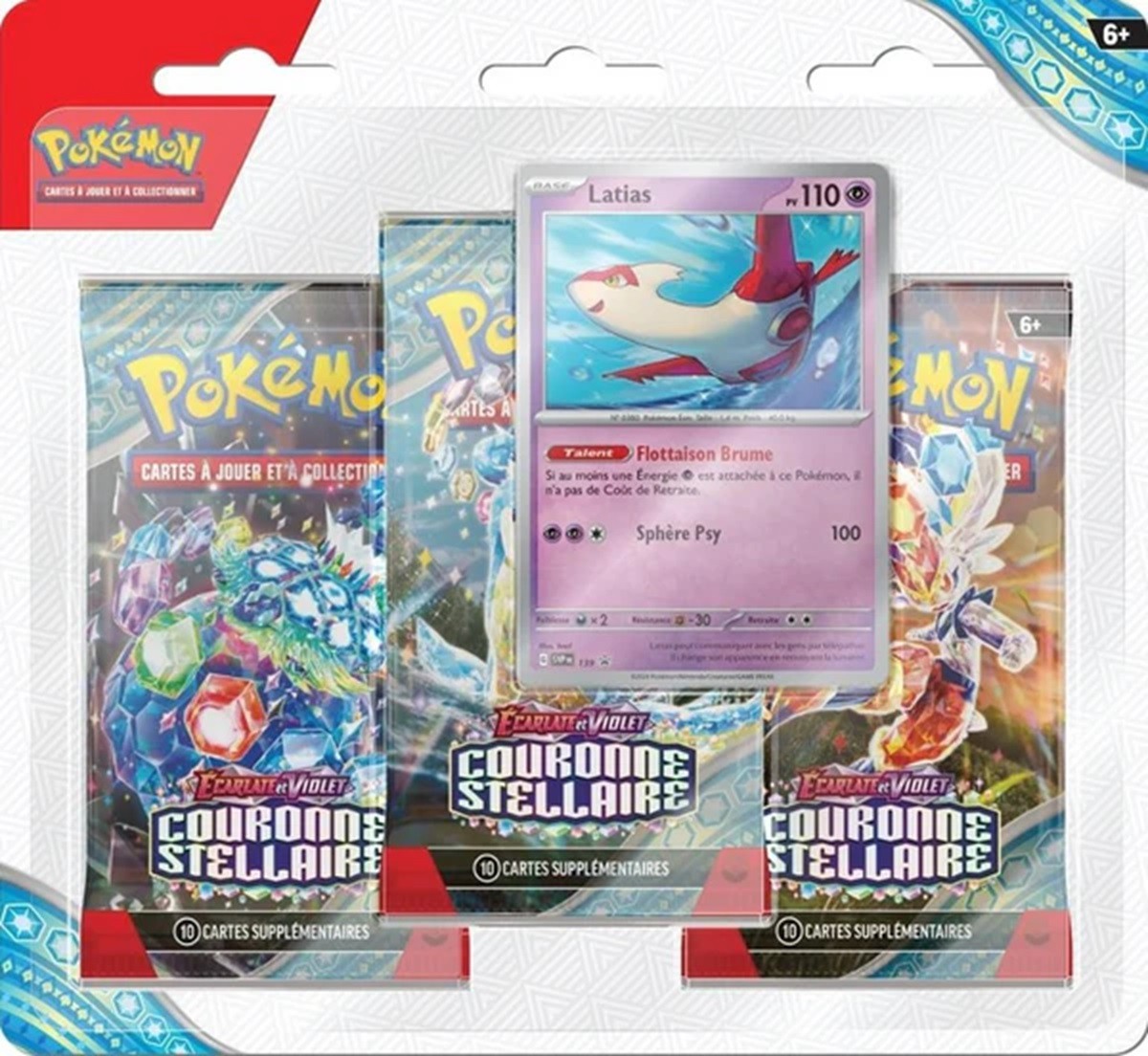 Pokémon JCC - Pack 3 Boosters Écarlate et Violet 07 : Couronne Stellaire - Latias