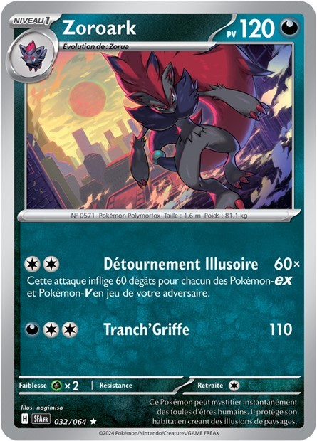 Zoroark - 032/064 - Pokémon - Fable Nébuleuse