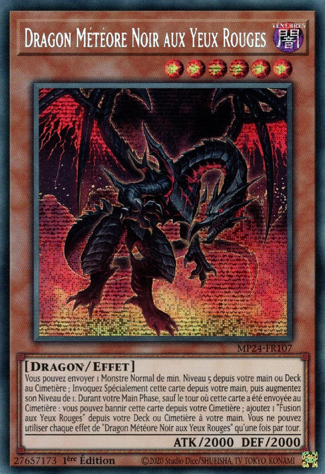 Dragon Météore Noir aux Yeux Rouges - MP24-FR107