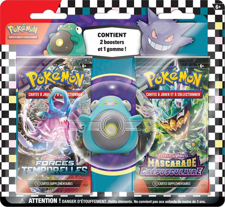 Pokémon - Pack de 2 boosters + Gomme - Été 2024 "C'est la Rentrée" : Ampibidou