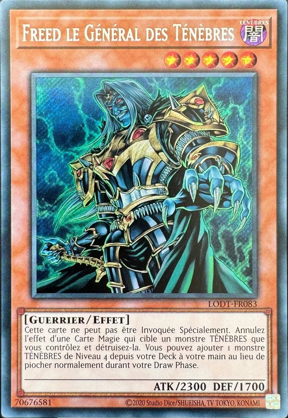 Freed le Général des Ténèbres (V.2 - Secret Rare) - LODT-FR083