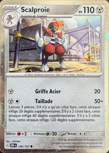 Scalproie (OBF 149/197) Cosmo Holo - Flammes Obsidiennes - Cartes Pokémon