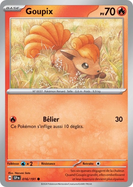 Goupix (SSP 016) - Carte Pokémon Étincelles Déferlantes EV08