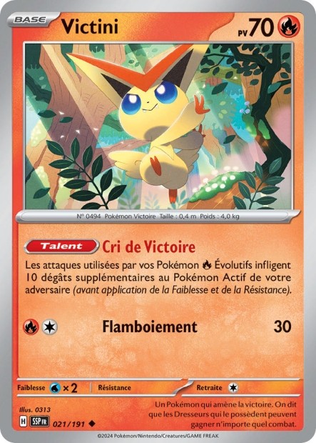 Victini (SSP 021/191) - Carte Pokémon Étincelles Déferlantes EV08