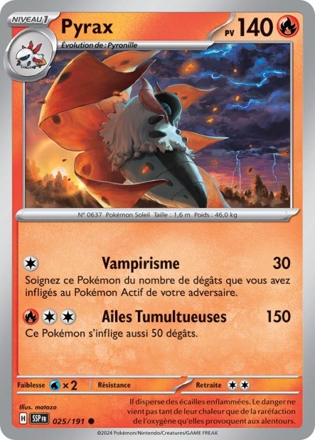 Pyrax (SSP 025/191) - Carte Pokémon Étincelles Déferlantes EV08