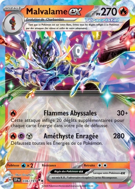 Malvalame ex (SSP 036/191) - Carte Pokémon Étincelles Déferlantes EV08