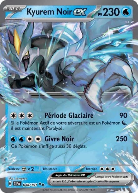 Kyurem Noir ex (SSP 048/191) - Carte Pokémon Étincelles Déferlantes EV08