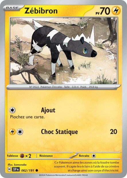 Zébibron (SSP 062/191) - Carte Pokémon Étincelles Déferlantes EV08