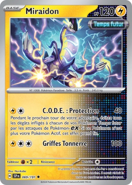 Miraidon (SSP 069/191) - Carte Pokémon Étincelles Déferlantes EV08