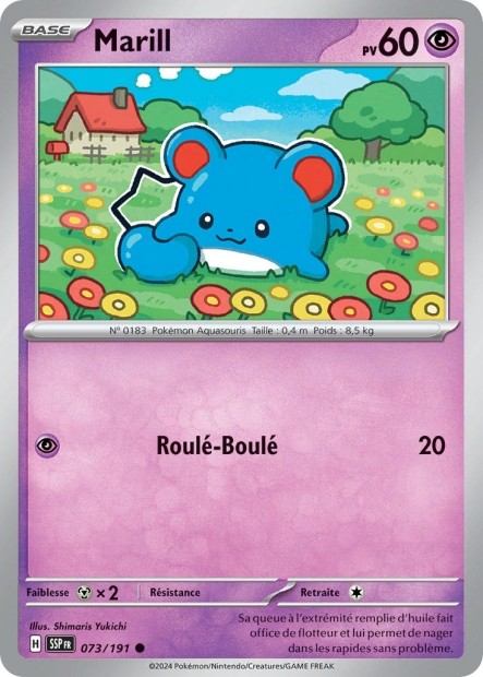 Marill (SSP 073/191) - Carte Pokémon Étincelles Déferlantes EV08