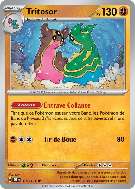 Tritosor (SSP 107/191) - Carte Pokémon Étincelles Déferlantes EV08