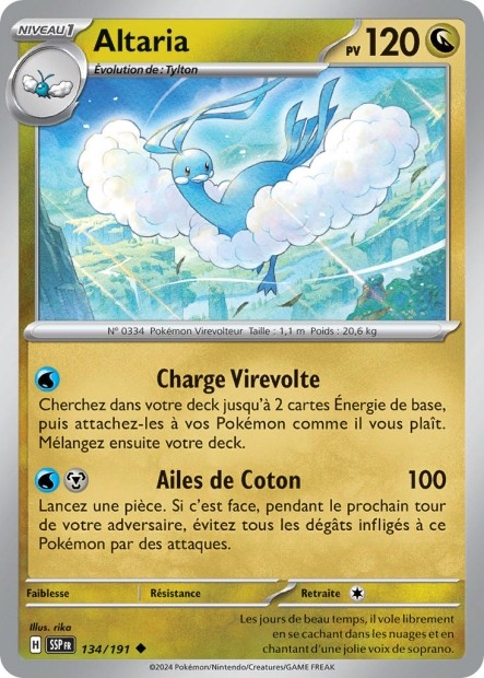 Altaria (SSP 134/191) - Carte Pokémon Étincelles Déferlantes EV08