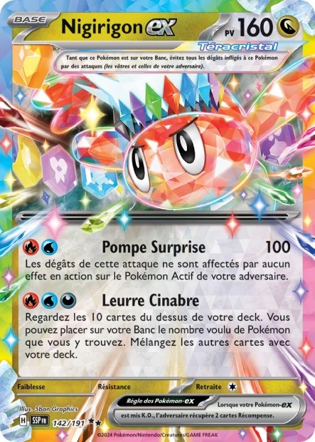 Nigirigon ex (SSP 142/191) - Carte Pokémon Étincelles Déferlantes EV08