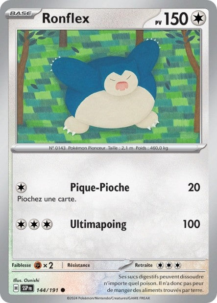 Ronflex (SSP 144/191) - Carte Pokémon Étincelles Déferlantes EV08