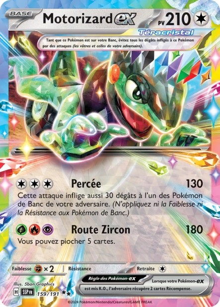 Motorizard ex (SSP 159/191) - Carte Pokémon Étincelles Déferlantes EV08