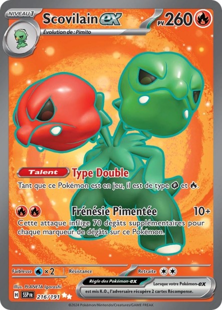Scovilain ex (SSP 216/191) - Carte Pokémon Étincelles Déferlantes EV08