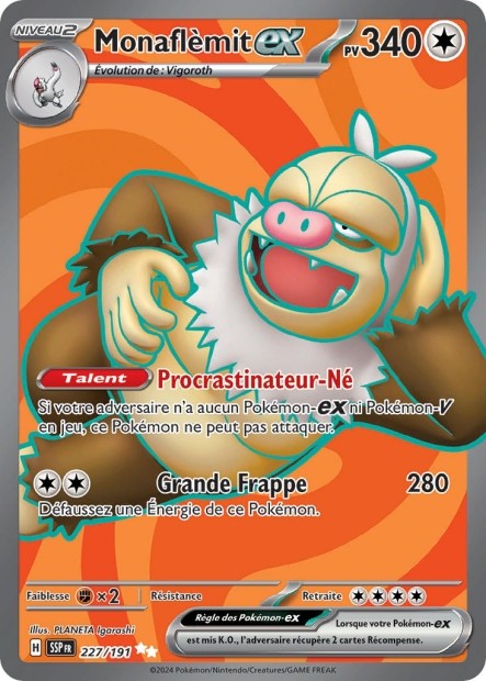 Monaflèmit ex (SSP 227/191) - Carte Pokémon Étincelles Déferlantes EV08