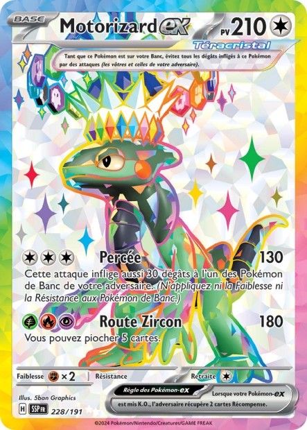 Motorizard ex (SSP 228/191) - Carte Pokémon Étincelles Déferlantes EV08