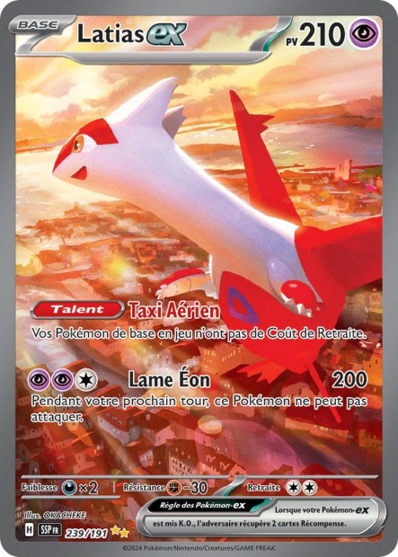 Latias ex (SSP 239/191) - Carte Pokémon Étincelles Déferlantes EV08