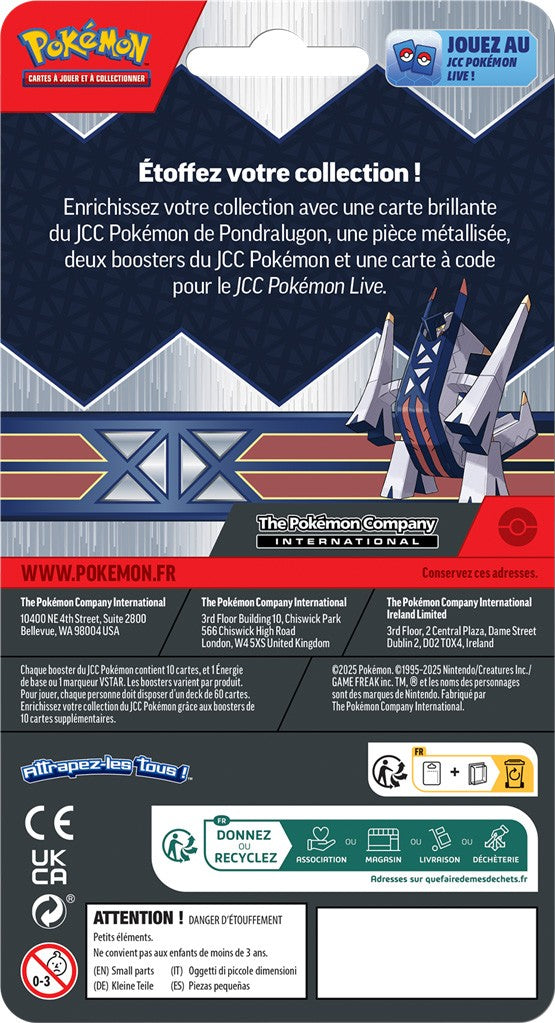 Pokémon - Duo-Pack de 2 boosters Janvier 2025 : Pondralugon