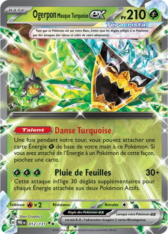 Pokémon - Ogerpon Masque Turquoise ex (PRE 012/131) - Évolutions Prismatiques