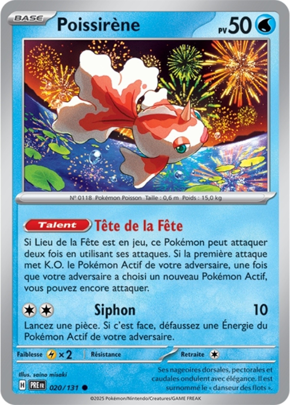 Pokémon - Poissirène (PRE 020/131) - Évolutions Prismatiques