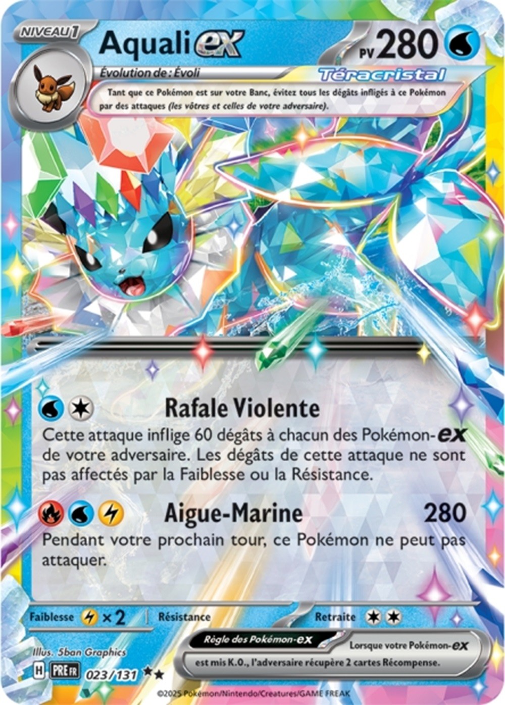 Pokémon - Aquali ex (PRE 023/131) - Évolutions Prismatiques