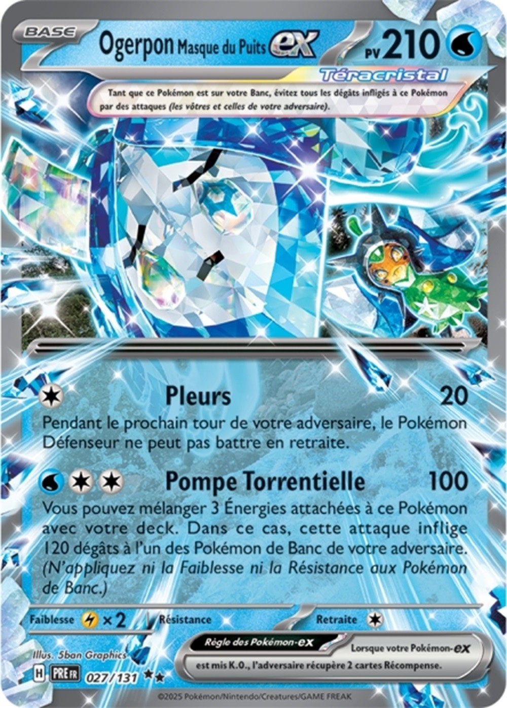 Pokémon - Ogerpon Masque du Puits ex (PRE 027/131) - Évolutions Prismatiques