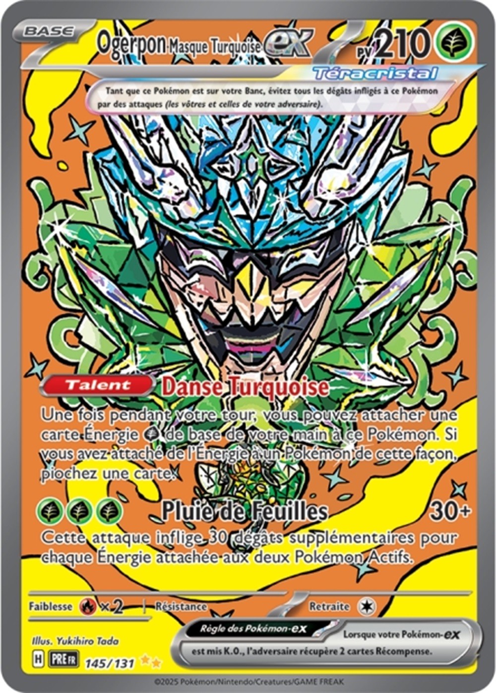 Pokémon - Ogerpon Masque Turquoise ex (PRE 145/131) - Évolutions Prismatiques