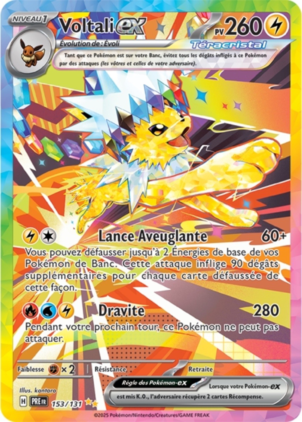 Pokémon - Voltali ex (PRE 153/131) - Évolutions Prismatiques