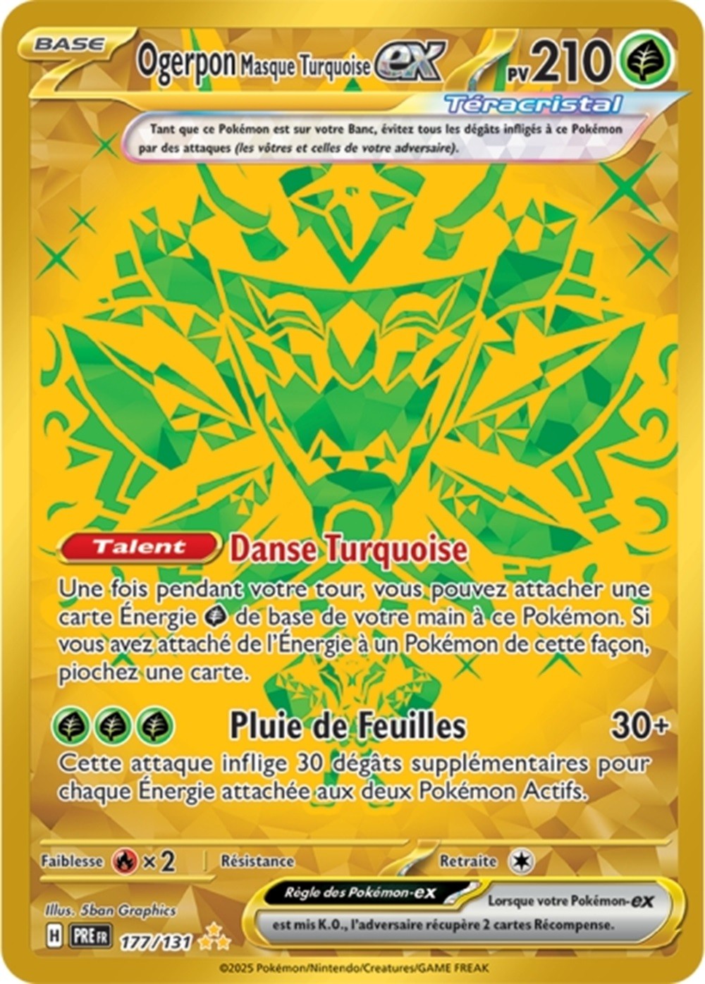 Pokémon - Ogerpon Masque Turquoise ex (PRE 177/131) - Évolutions Prismatiques