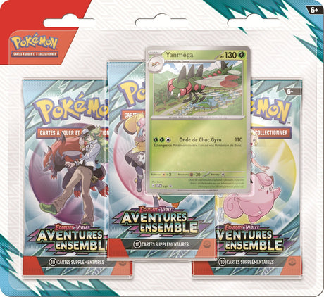 Pokémon - Tri Pack de 3 Boosters EV09 : Aventures Ensemble - Yanmega