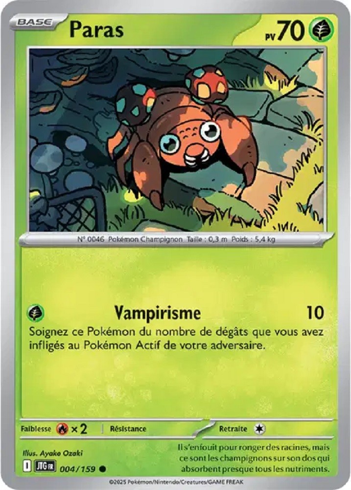 Pokémon - Paras (JTG 004/159) - Aventures Ensemble
