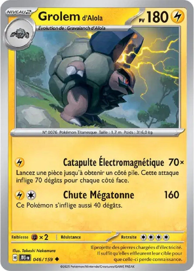 Pokémon - Grolem d'Alola (JTG 046/159) - Aventures Ensemble