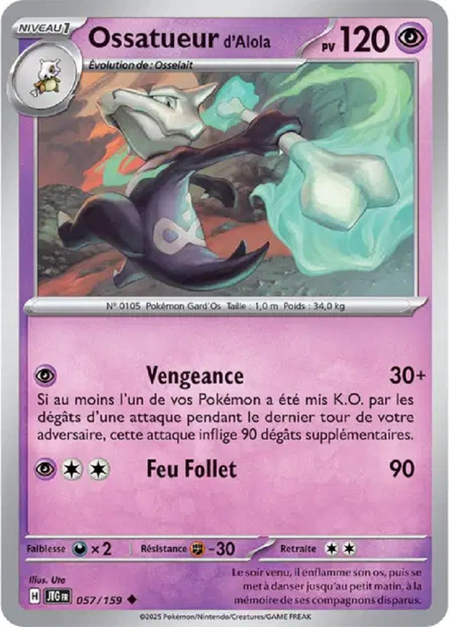 Pokémon - Ossatueur d'Alola (JTG 057/159) - Aventures Ensemble