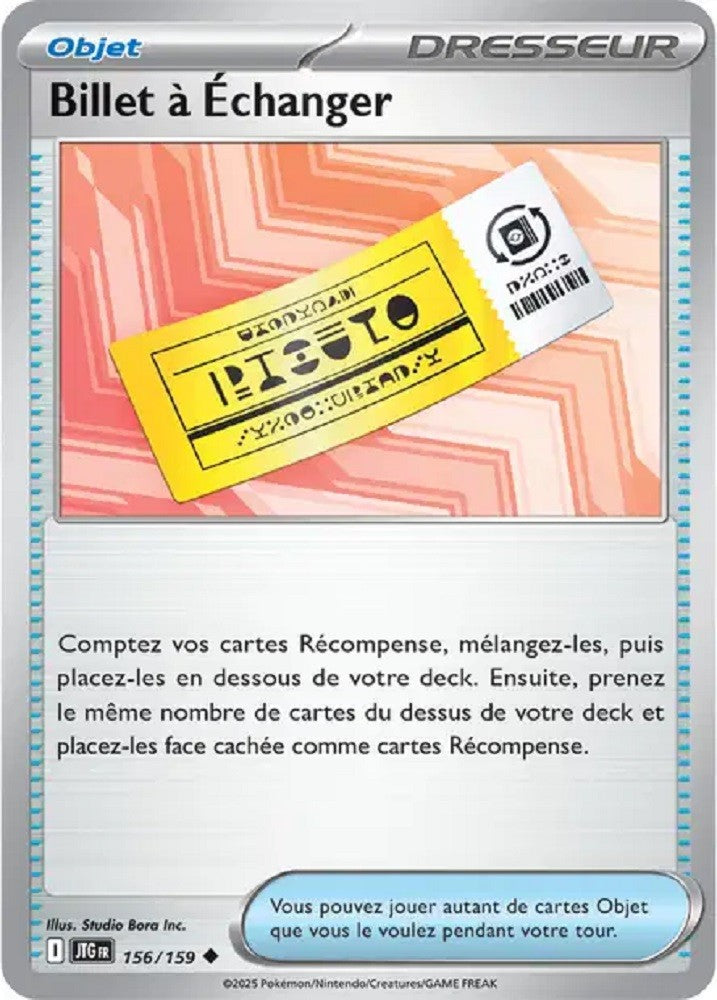 Pokémon - Billet à Échanger (JTG 156/159) - Aventures Ensemble