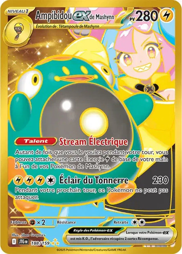 Pokémon - Ampibidou ex de Mashynn (JTG 188/159) - Aventures Ensemble