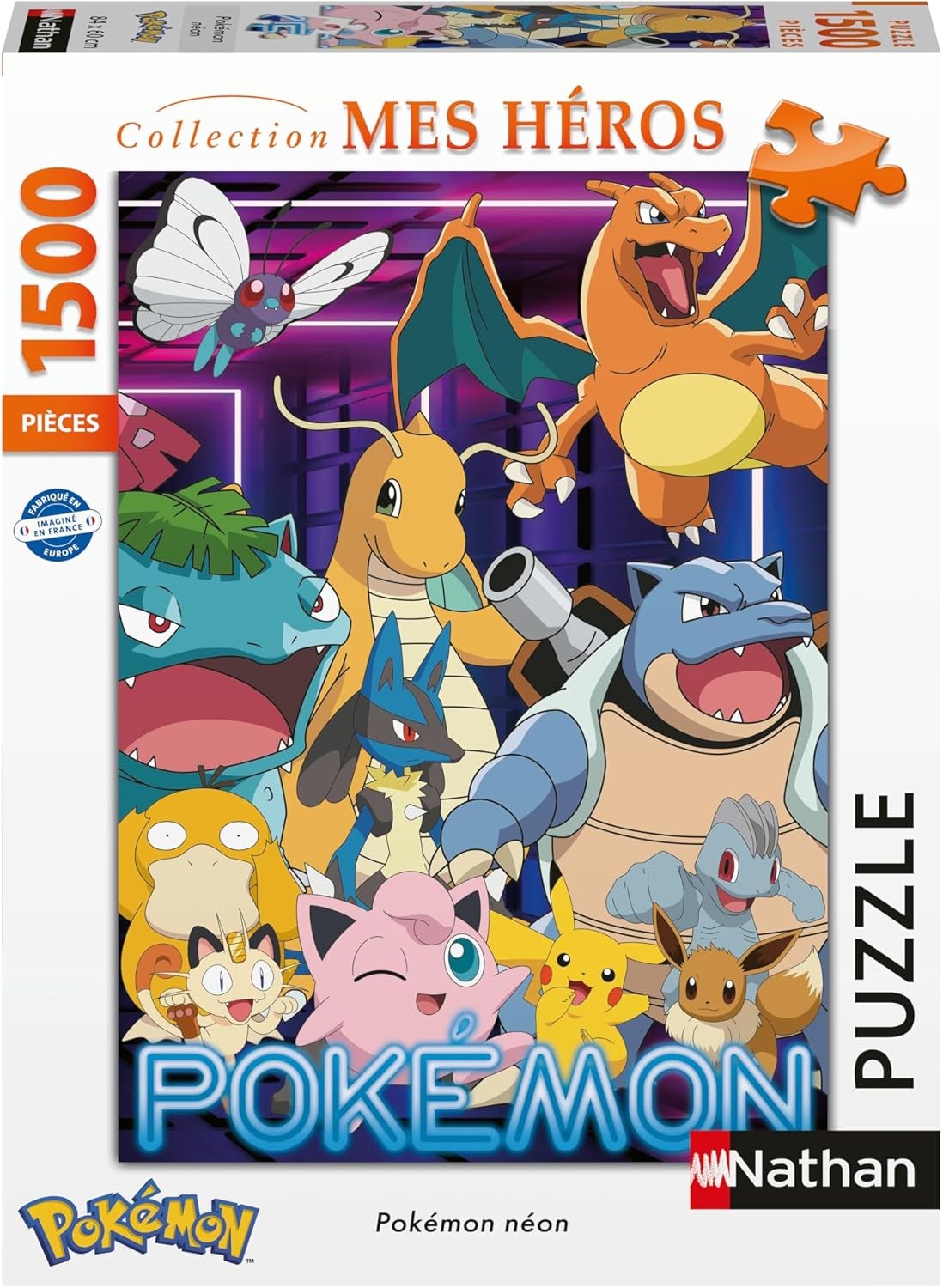 Ravensburger Nathan Puzzle - Pokémon Néon - 1500 pièces