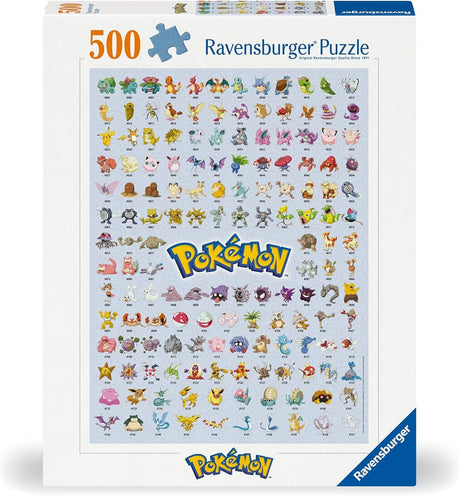 Pokémon - Puzzle 500 pièces - Pokédex Première Génération - Ravensburger