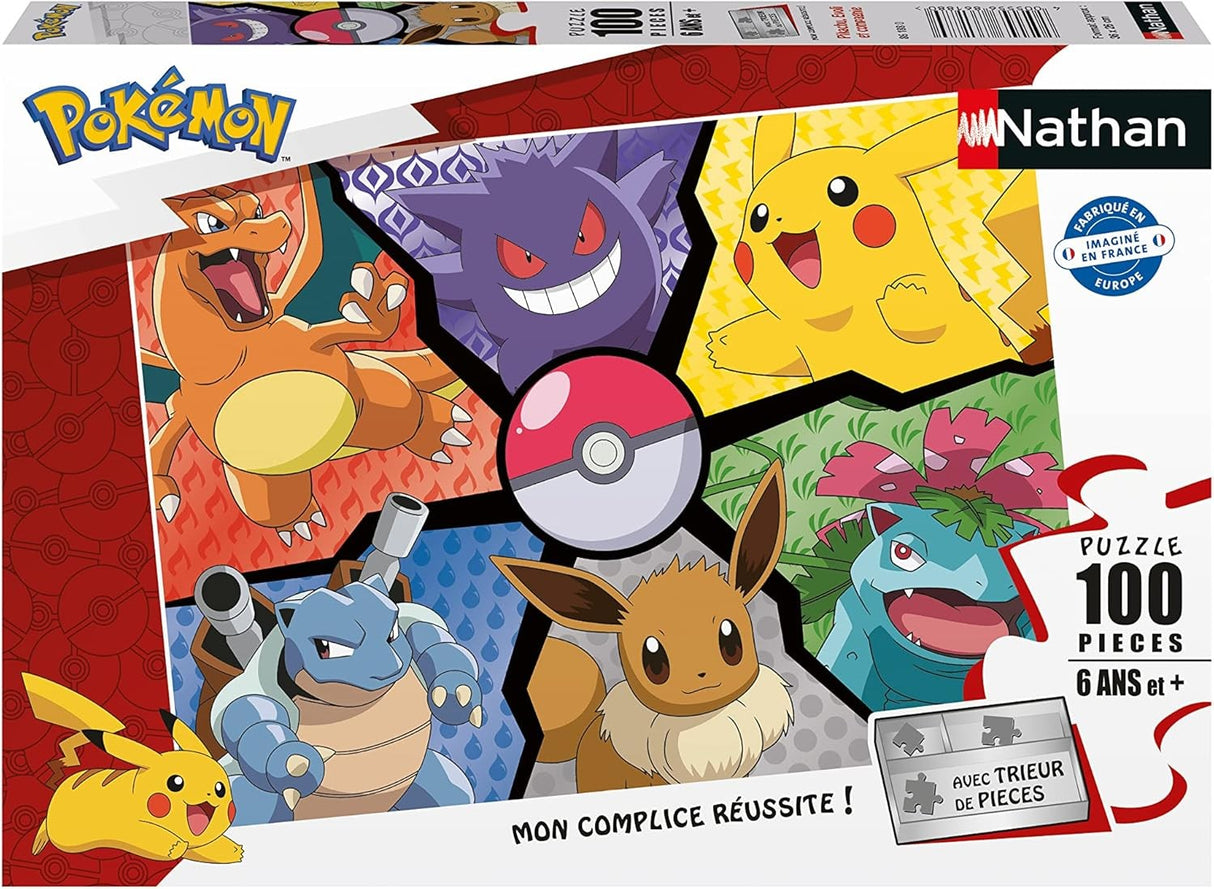 Pokémon - Puzzle Pikachu, Evoli et compagnie - 100 pièces - Nathan