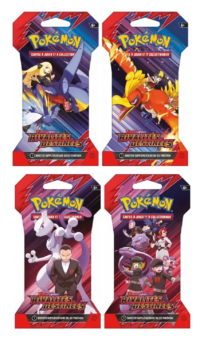 Pokémon - Artset de 4 Boosters sous Blister EV10 : Rivalités Destinées - Pokémon