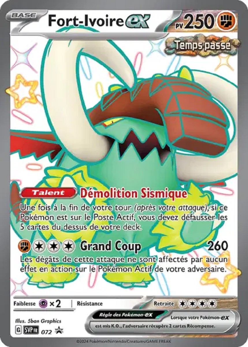 Carte Pokémon Fort-Ivoire Ex 072 Ecarlate & Violet Promo Français Carte Pokémon Fort-Ivoire Ex 072 Ecarlate & Violet Promo Français