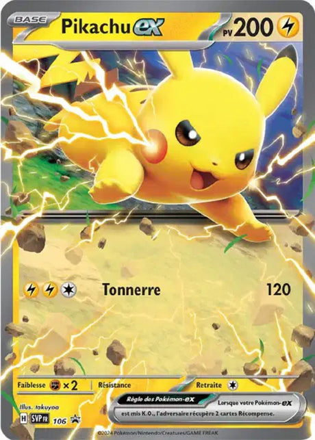 Pikachu ex (SVP 106) - Promo Écarlate & Violet - Carte Pokémon
