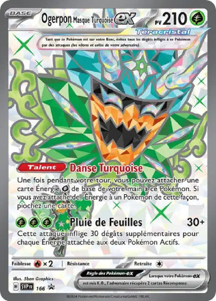 Ogerpon Masque Turquoise ex (SVP 166) - Promo Écarlate & Violet - Carte Pokémon