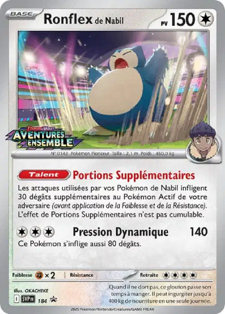 Ronflex de Nabil (SVP 184) - Promo Écarlate & Violet - Carte Pokémon