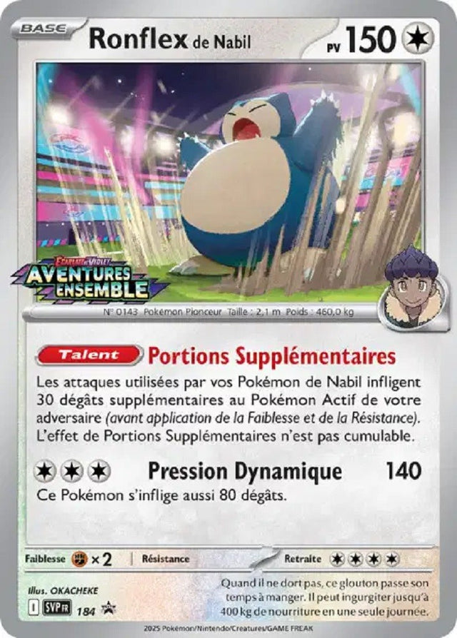 Ronflex de Nabil (SVP 184) - Promo Écarlate & Violet - Carte Pokémon