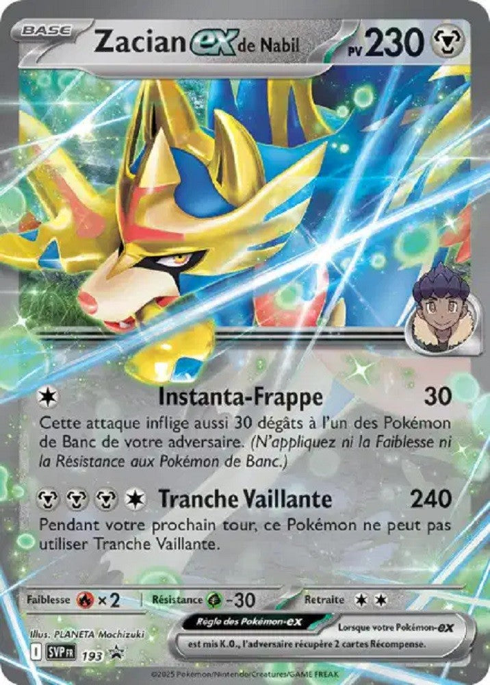 Zacian ex de Nabil (SVP 193) - Promo Écarlate & Violet - Carte Pokémon