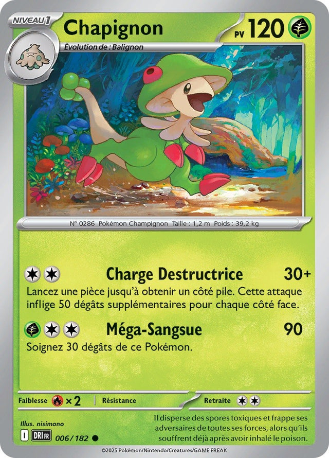 Chapignon (DRI 006) - Rivalités Destinées - Carte Pokémon