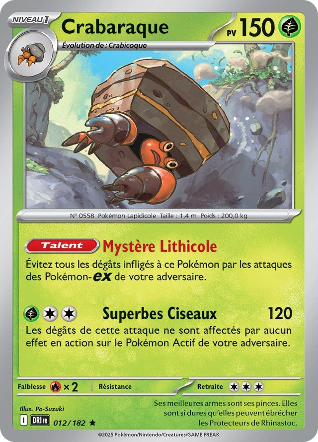 Crabaraque (DRI 012) - Rivalités Destinées - Carte Pokémon